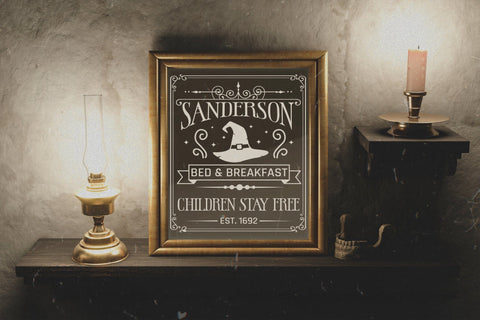 Halloween Sign SVG - Sanderson Bed & Breakfast SVG SVG CraftLabSVG 