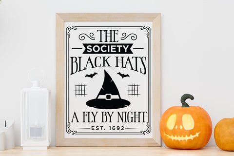 Halloween Sign SVG - The Society Black Hats SVG SVG CraftLabSVG 