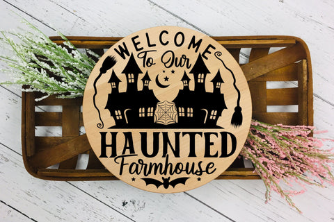 Halloween Sign SVG | Welcome to Our Haunted Farmhouse SVG CraftLabSVG 