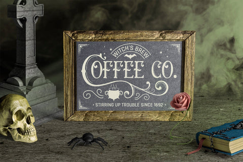 Halloween Sign SVG | Witch's Brew Coffee Co. SVG CraftLabSVG 