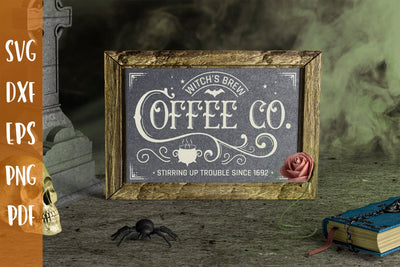 Halloween Sign SVG | Witch's Brew Coffee Co. SVG CraftLabSVG 