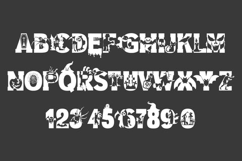 Halloween Silhouette Font Font ampersand 