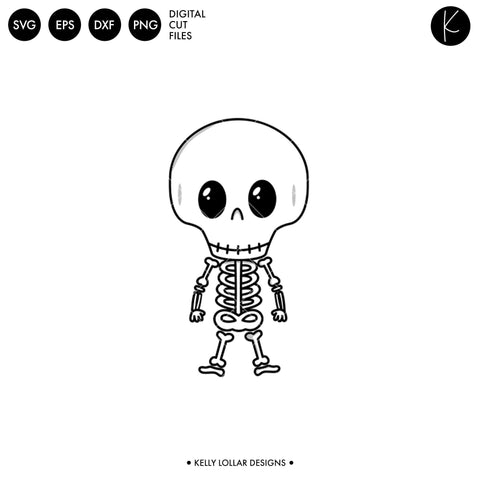 Halloween Skeleton Character SVG Kelly Lollar Designs 