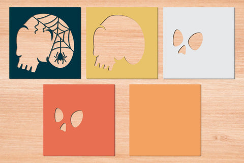 Halloween Skull - 3D Layered Paper Cut SVG 3 SVG Slim Studio 