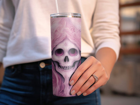 Halloween Skull Tumbler wrap Sublimation Luvleigh Digitals 