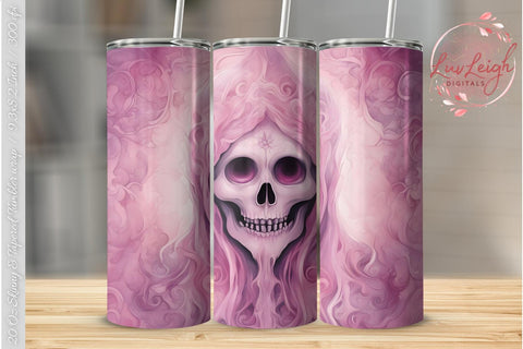 Halloween Skull Tumbler wrap Sublimation Luvleigh Digitals 