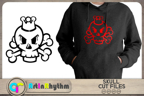 Halloween skull with crown SVG SVG Artinrhythm shop 