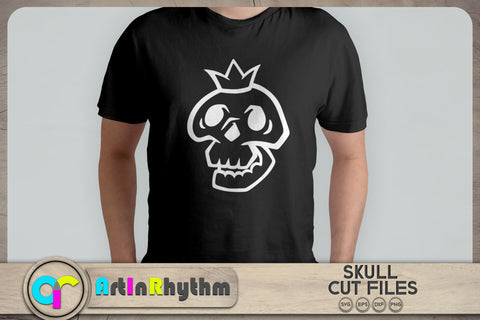 Halloween skull with crown SVG SVG Artinrhythm shop 