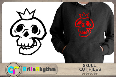 Halloween skull with crown SVG SVG Artinrhythm shop 