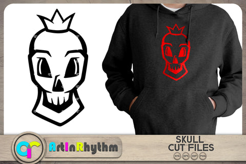 Halloween skull with crown SVG SVG Artinrhythm shop 