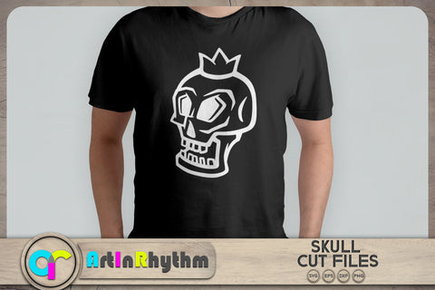Halloween skull with crown SVG SVG Artinrhythm shop 