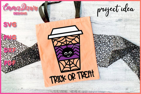 Halloween Spider Coffee Cup SVG Bundle SVG Emma Dawn Designs 