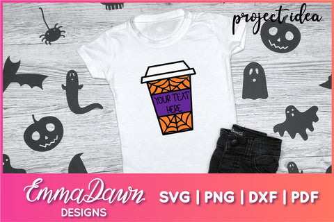 Halloween Spider Coffee Cup SVG Bundle SVG Emma Dawn Designs 