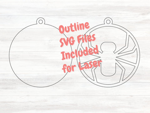 Halloween Spider Earrings SVG Bundle, Laser Earring Cut File for Glowforge SVG Apple Grove Designs 