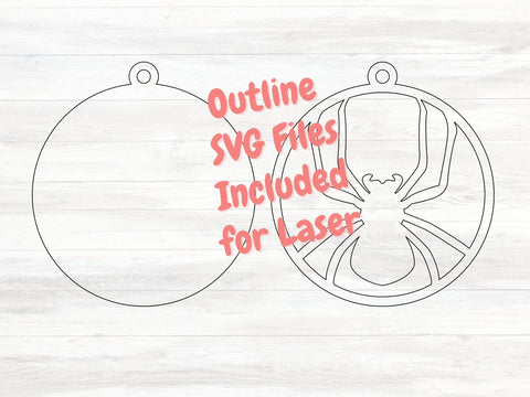 Halloween Spider Earrings SVG Bundle, Laser Earring Cut File for Glowforge SVG Apple Grove Designs 