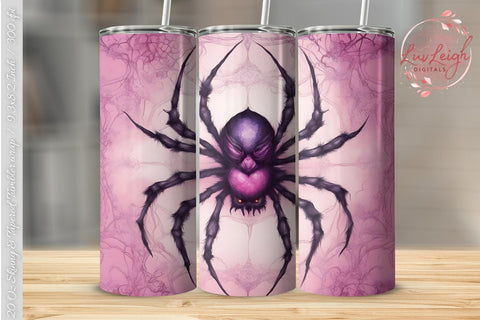 Halloween Spider tumbler wrap Sublimation Luvleigh Digitals 
