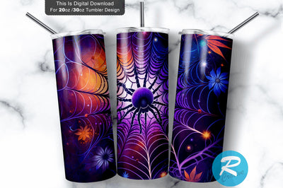 Halloween spider web 20 oz / 30 oz Tumbler PNG Sublimation Regulrcrative 
