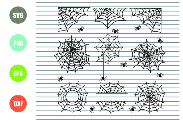 Halloween Spider Web Split Monogram SVG, Spider Web SVG, Spider Web Monogram Frame svg, Spiderweb svg, Halloween SVG, Halloween Sign svg SVG Artstoredigital 