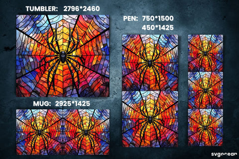 Halloween Spider Wrap Bundle | Tumbler | Mug | Pen Sublimation SvgOcean 