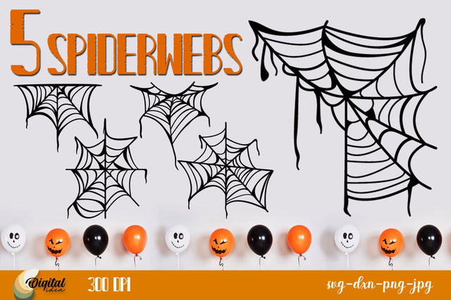 Halloween Spiderweb SVG. 3D Mix 5 SVG. Funny Halloween Design SVG. SVG Evgenyia Guschina 