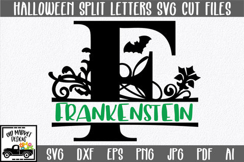Halloween Split Letter A-Z SVG Cut Files SVG Old Market 