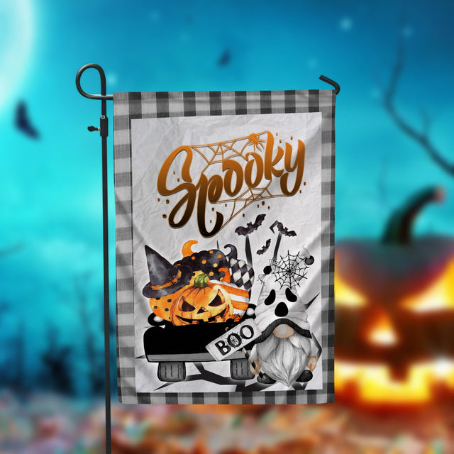 Halloween Spooky Gnome Garden Flag - 12x18 Garden Flag Sublimation Design Download PNG File Instant Download Sublimation CaldwellArt 