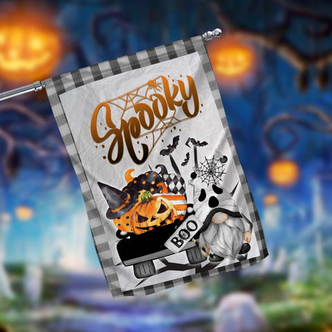 Halloween Spooky Gnome Garden Flag - 12x18 Garden Flag Sublimation Design Download PNG File Instant Download Sublimation CaldwellArt 