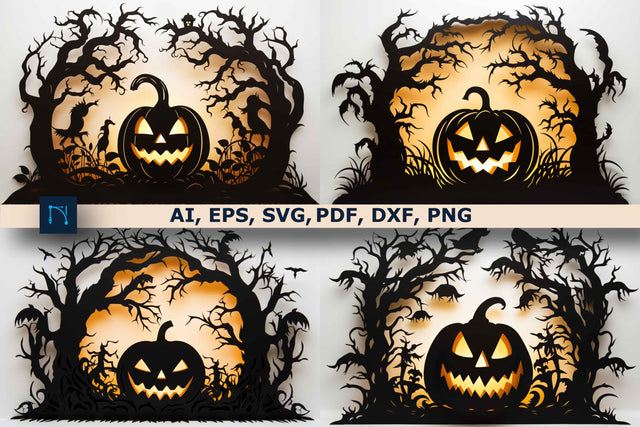 Halloween Spooky Pumpkin SVG Set SVG MD JOYNAL ABDIN 