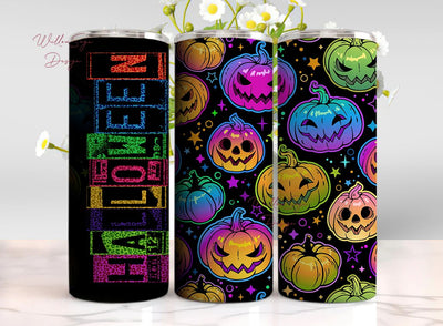 Halloween Spooky Pumpkin Tumbler PNG, Halloween Sublimation Design Wrap png, Tumbler Wrap, 20 oz Sublimation Tumbler Wrap Digital Download Sublimation WillowSageDesign 