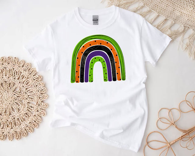 Halloween Spooky Rainbow With Spider Webs PNG file, Halloween Rainbows design, Halloween Sublimation, Designs Downloads Sublimation BouDesign 
