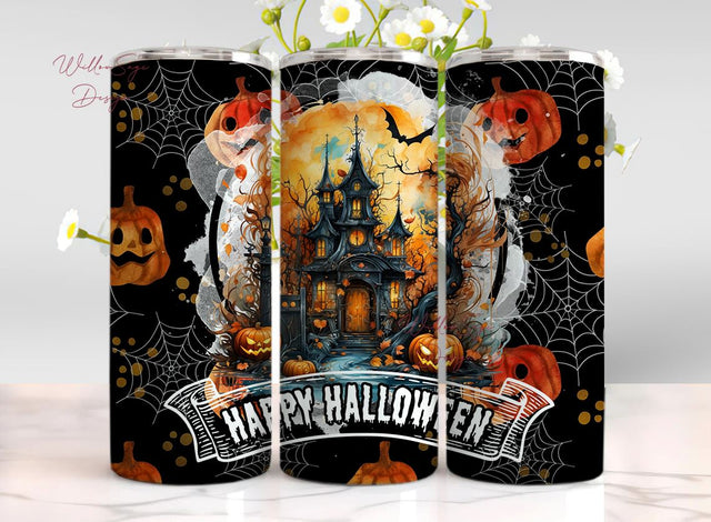 Halloween spooky Witch Tumbler Wrap, Pumpkin halloween witch Sublimation Design, 20 oz Skinny Tumbler, Tumbler png download, witch tumbler Sublimation WillowSageDesign 