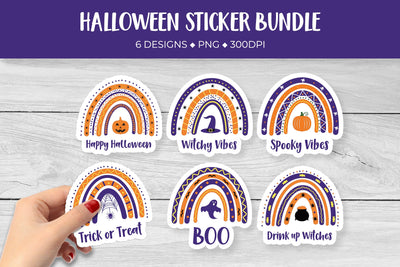 Halloween sticker bundle. Cute Halloween stickers printable. Sublimation LaBelezoka 