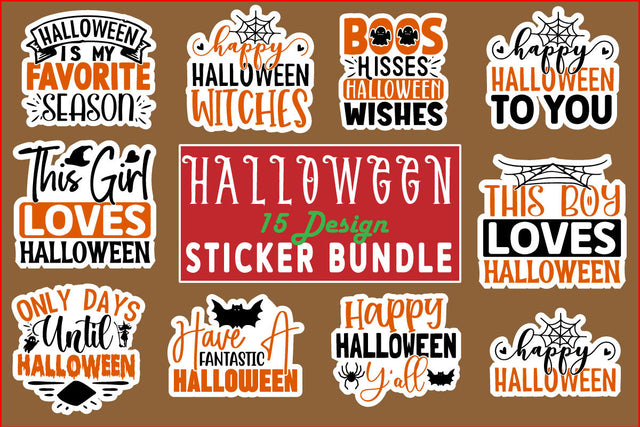Halloween Sticker Design Bundle SVG CraftingStudio 