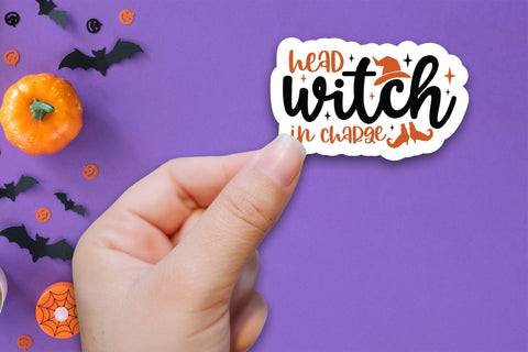 Halloween Sticker, Head Witch in Charge Sublimation CraftLabSVG 