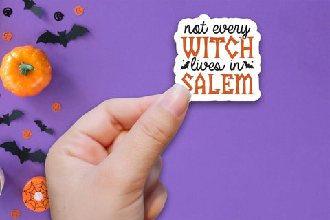 Halloween Sticker - Not Every Witch Lives in Salem Sublimation CraftLabSVG 