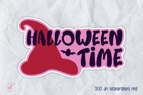 Halloween Sticker PNG - Halloween Time Sublimation CraftLabSVG 