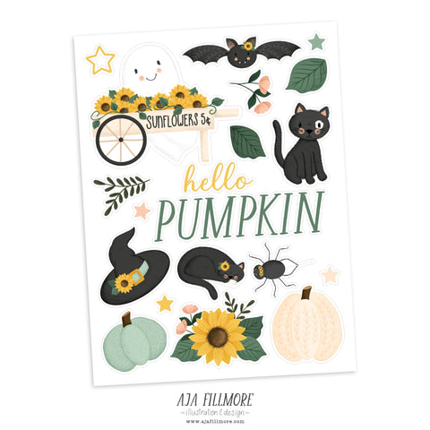Halloween Sticker Sheet SVG Aja Nicole Designs 