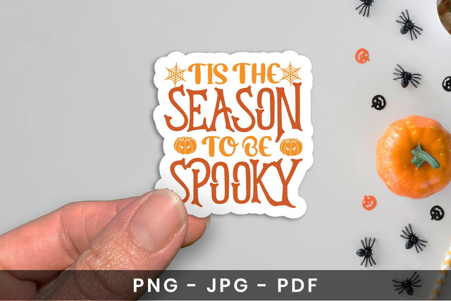 Halloween Sticker - Tis the Season to be Spooky Sublimation CraftLabSVG 