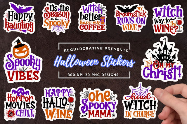 Halloween Stickers Bundle Sublimation Regulrcrative 