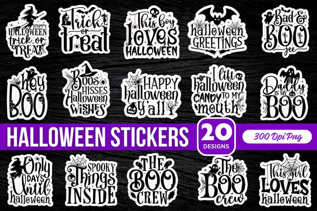 Halloween Stickers Bundle Sublimation Regulrcrative 