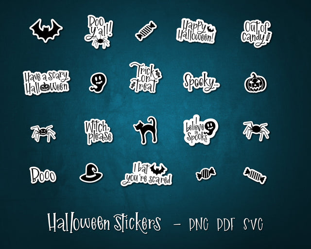 Halloween stickers, clipart Digital Pattern Boertiek 