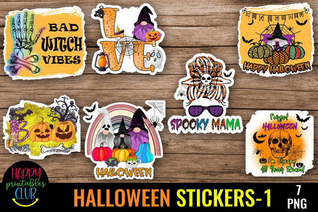 Halloween Stickers Printable 1- Stickers for Halloween SVG Happy Printables Club 