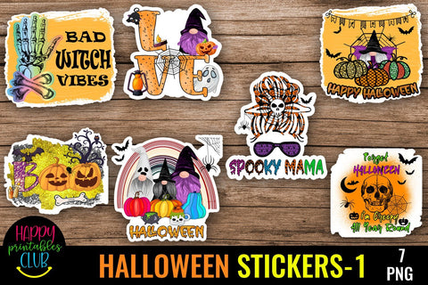 Halloween Stickers Printable 1- Stickers for Halloween SVG Happy Printables Club 