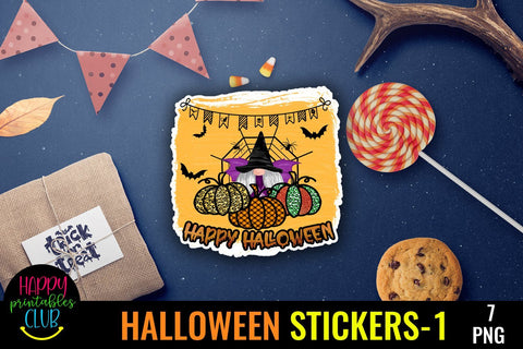 Halloween Stickers Printable 1- Stickers for Halloween SVG Happy Printables Club 