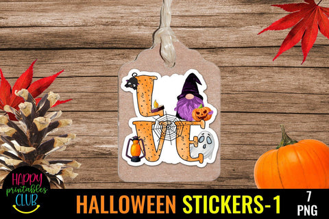 Halloween Stickers Printable 1- Stickers for Halloween SVG Happy Printables Club 
