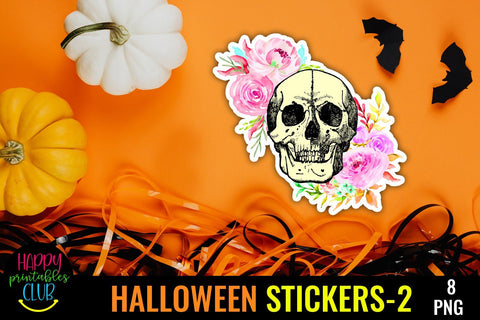 Halloween Stickers Printable 2- Stickers for Halloween SVG Happy Printables Club 
