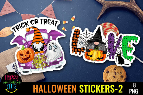 Halloween Stickers Printable 2- Stickers for Halloween SVG Happy Printables Club 