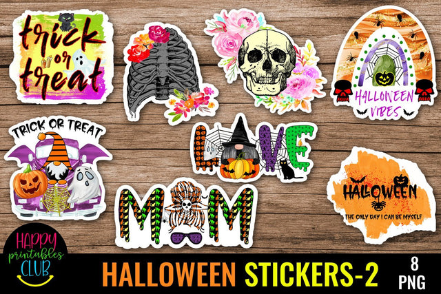 Halloween Stickers Printable 2- Stickers for Halloween SVG Happy Printables Club 