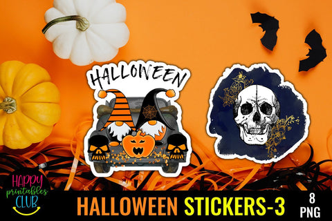 Halloween Stickers Printable 3- Stickers for Halloween SVG Happy Printables Club 