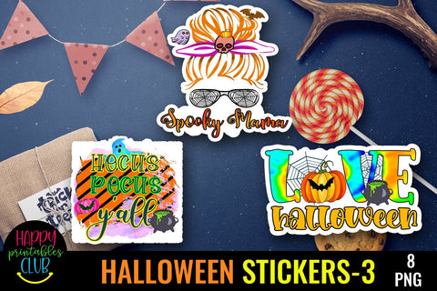 Halloween Stickers Printable 3- Stickers for Halloween SVG Happy Printables Club 